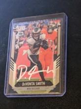 Devonta Smith autographed card w/coa