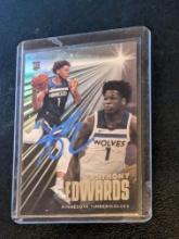 Anthony Edwards rc autographed card w/coa