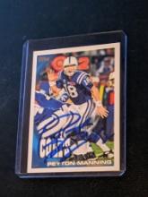 Peyton Manning autographed card w/coa