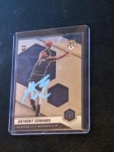 Anthony Edwards RC/Rookie autographed card w/coa