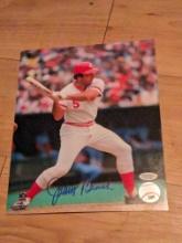 Johnny Bench Signed Photo 8x10 with coa