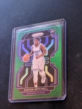 2021-22 Panini Prizm Davion Mitchell Green Prizm RC #312 KINGS