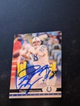 Peyton Manning autographed card w/coa