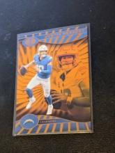 2024 Panini Illusions #49 Justin Herbert Orange Trophy Collection