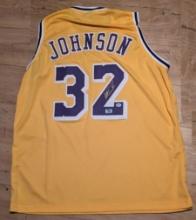Magic Johnson autographed jersey with coa