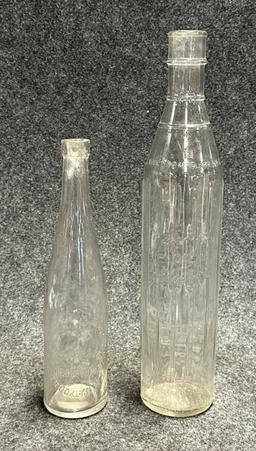 Pair Glass Oil Bottles Sealcap  T Rokeach Brooklyn