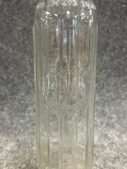 Pair Glass Oil Bottles Sealcap  T Rokeach Brooklyn