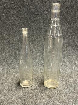 Pair Glass Oil Bottles Sealcap  T Rokeach Brooklyn