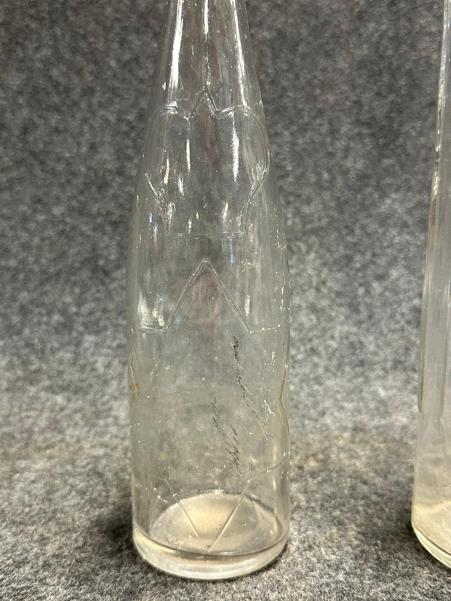Pair Glass Oil Bottles Sealcap  T Rokeach Brooklyn