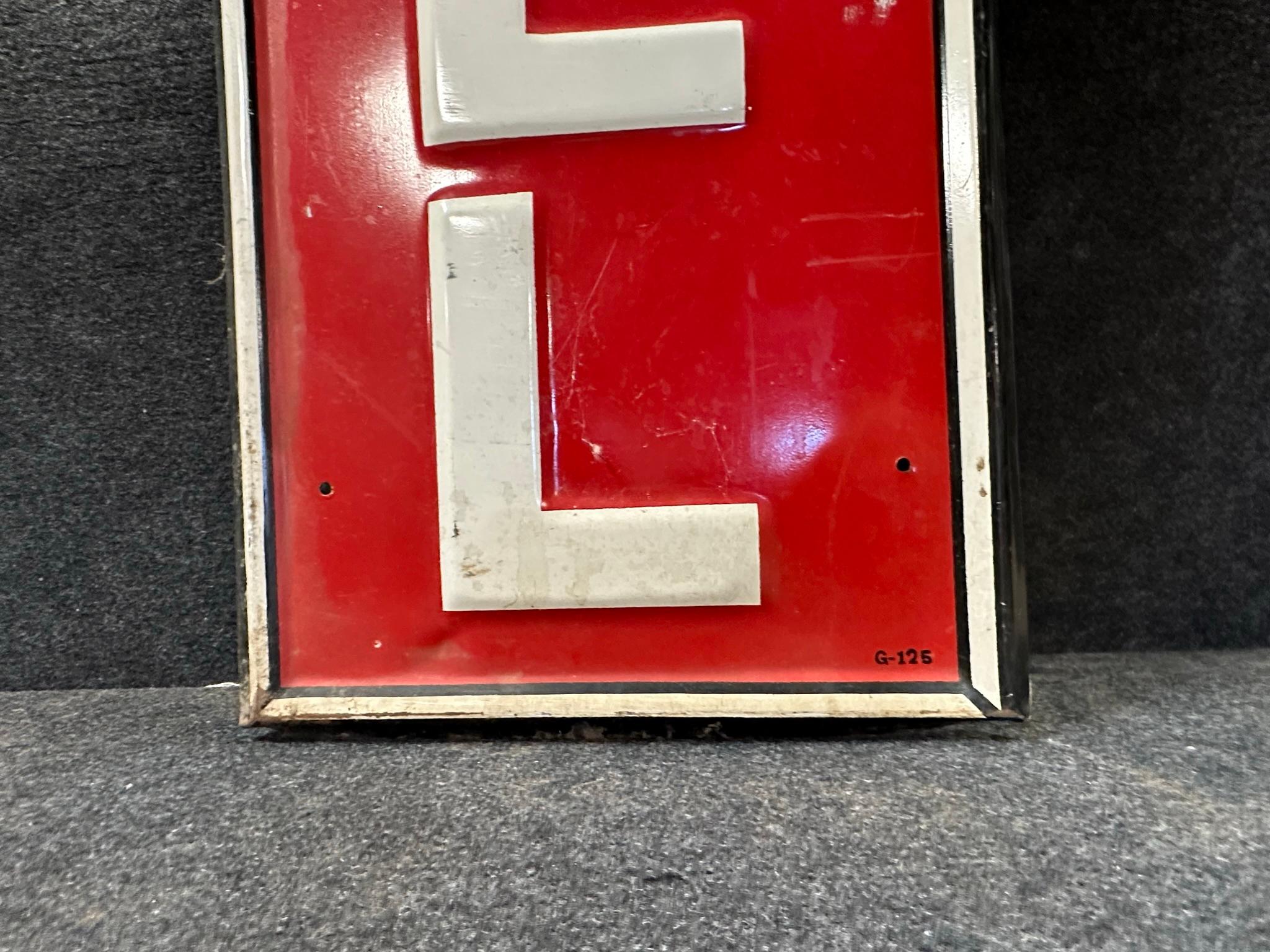 Kendall Single Sided Embossed Tin Advertising Sign