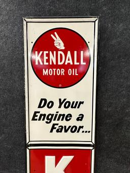 Kendall Single Sided Embossed Tin Advertising Sign