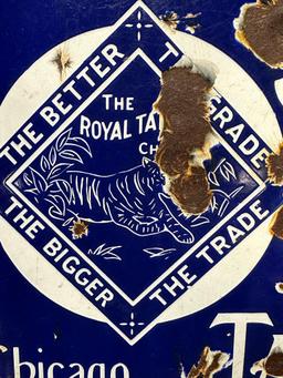 Royal Tailor's Fine Tailoring Double Sided Porcelain Flange Signs