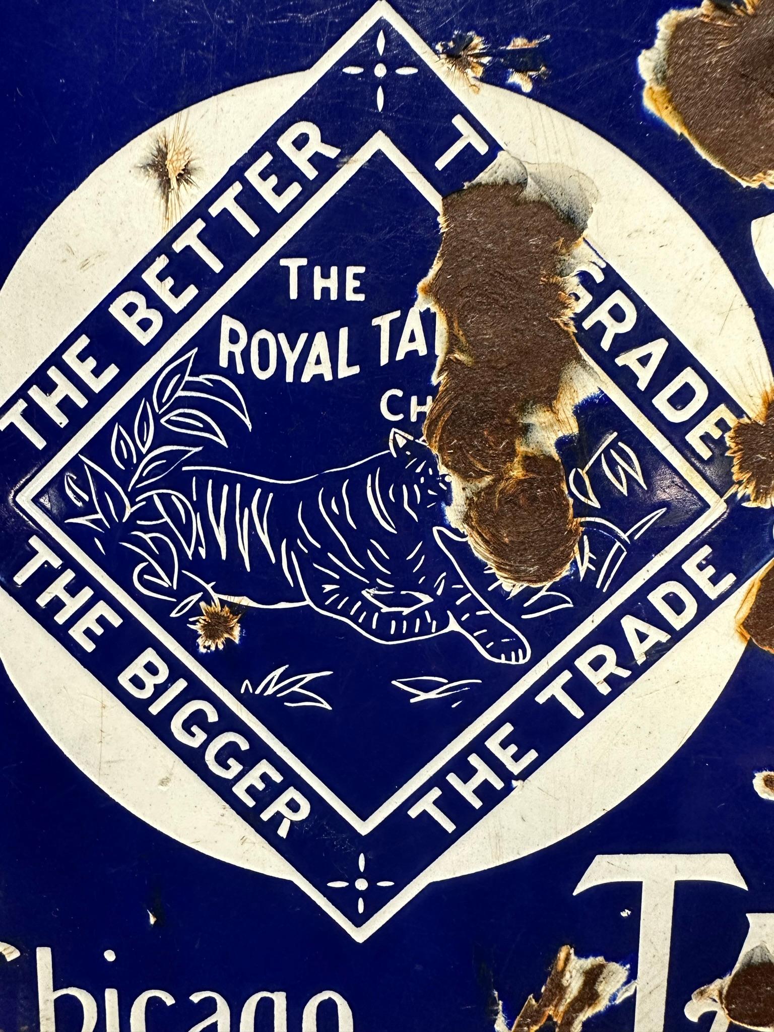 Royal Tailor's Fine Tailoring Double Sided Porcelain Flange Signs