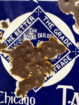 Royal Tailor's Fine Tailoring Double Sided Porcelain Flange Signs