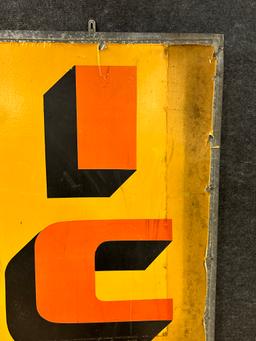 Ice Cubes Crushed Galvanized Hand Painted Advertising 6' Sign