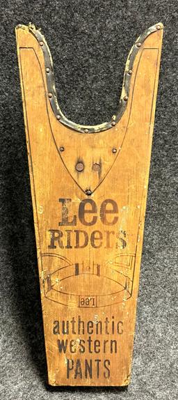 Lee Riders Authentic Western Pants Wooden Boot Jack