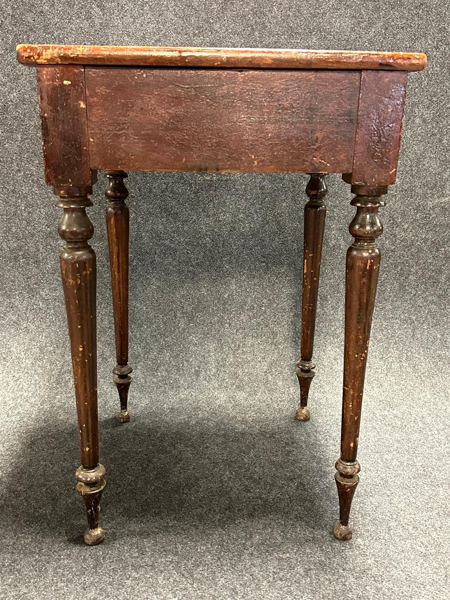 19th Century Sheraton One Drawer Nightstand w Fine Turned Legs