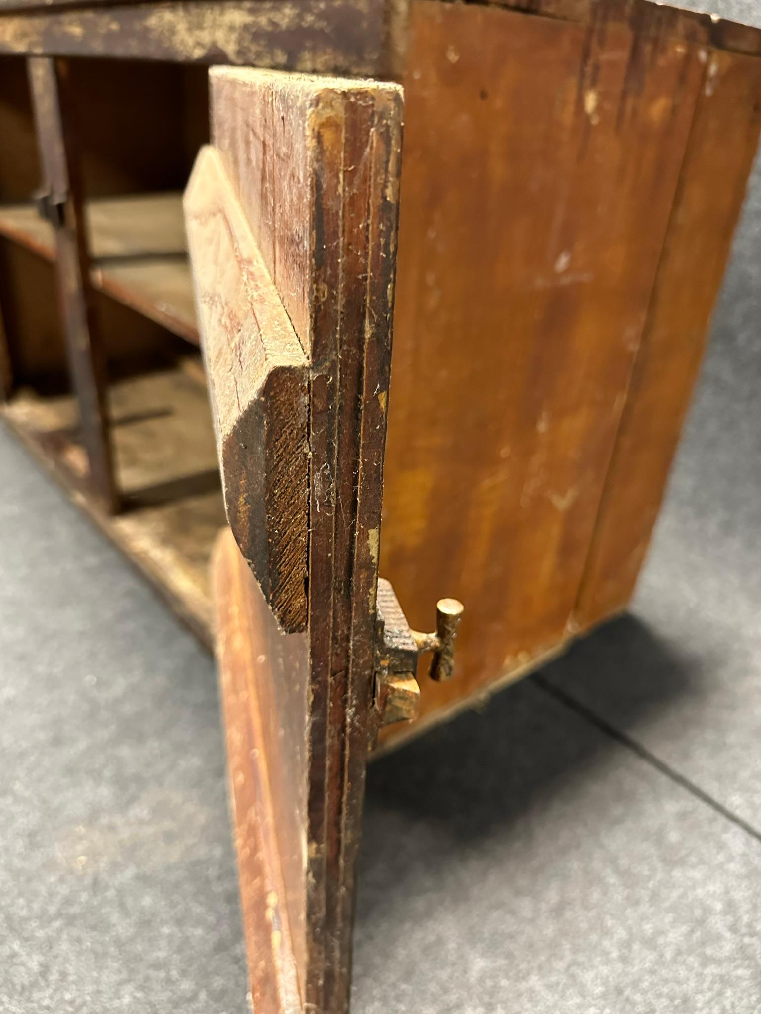 Antique 2 Door General Store Bottom Beadboard Cupboard