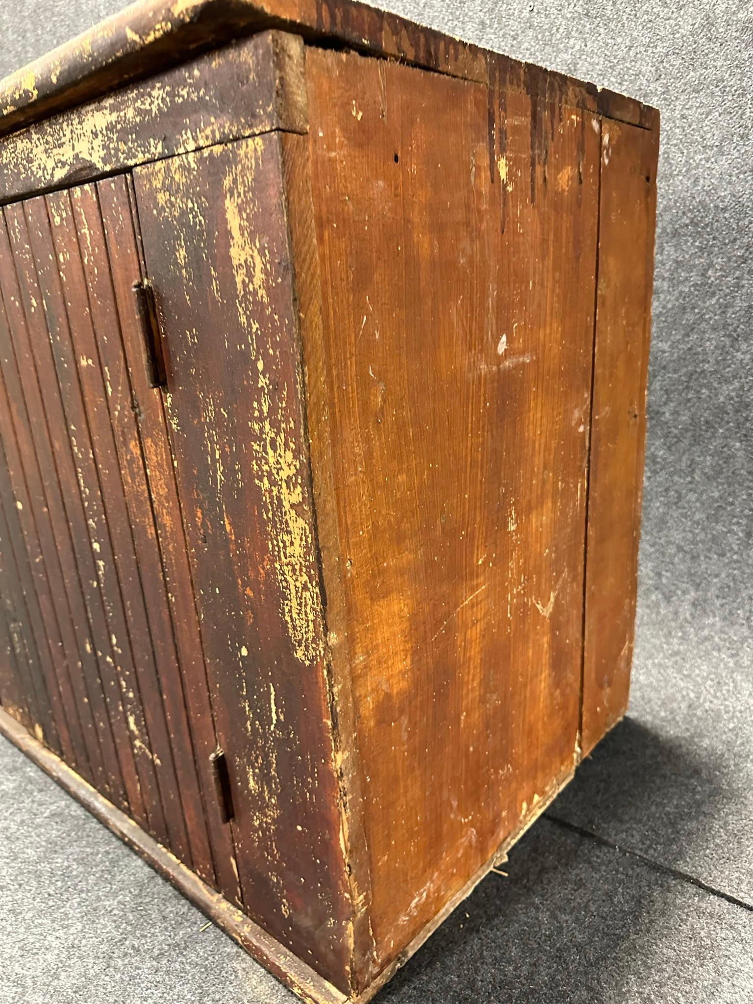 Antique 2 Door General Store Bottom Beadboard Cupboard