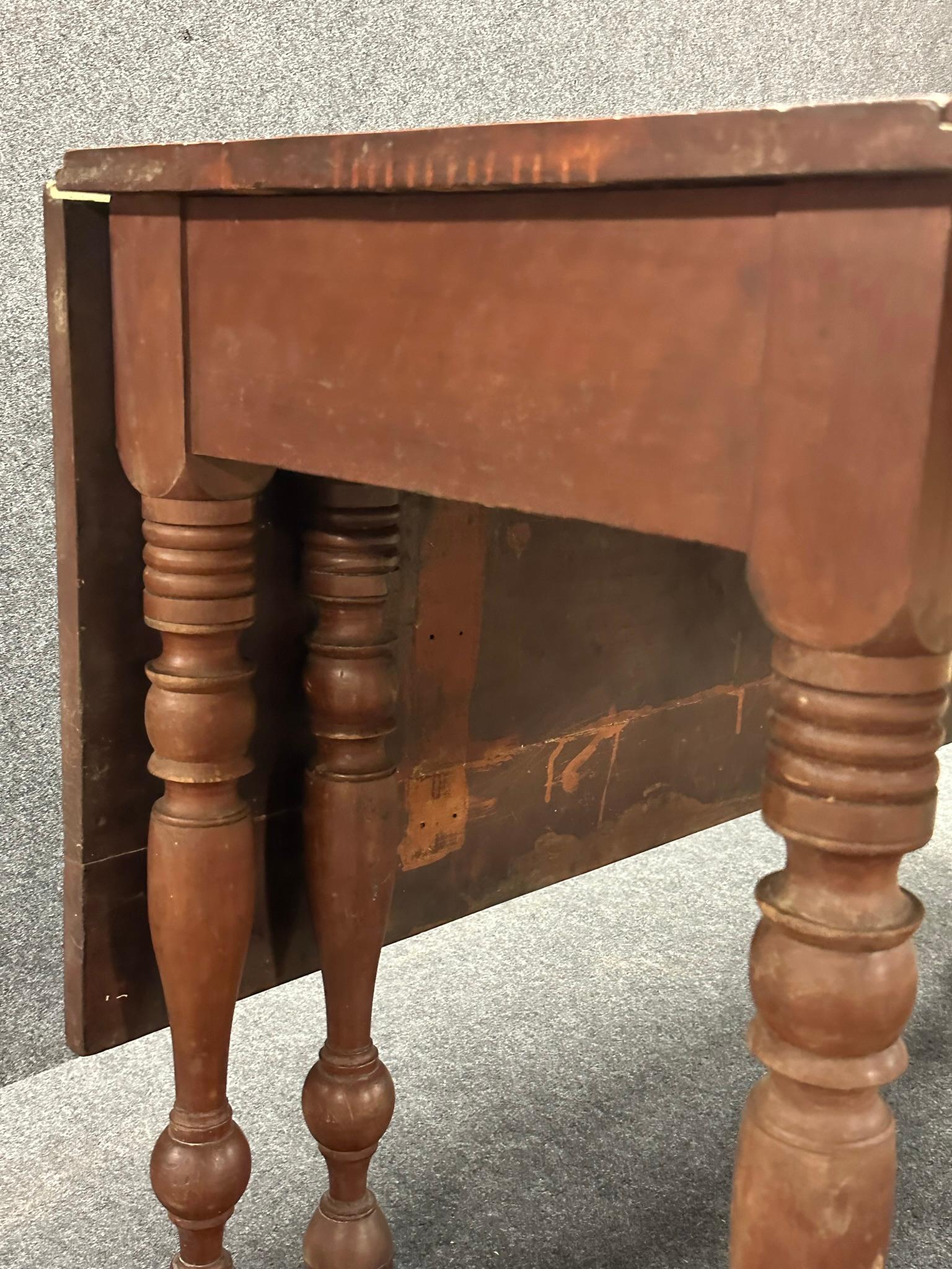 Sheraton Drop Leaf Cherry Dining Room Table w Wonderful Legs