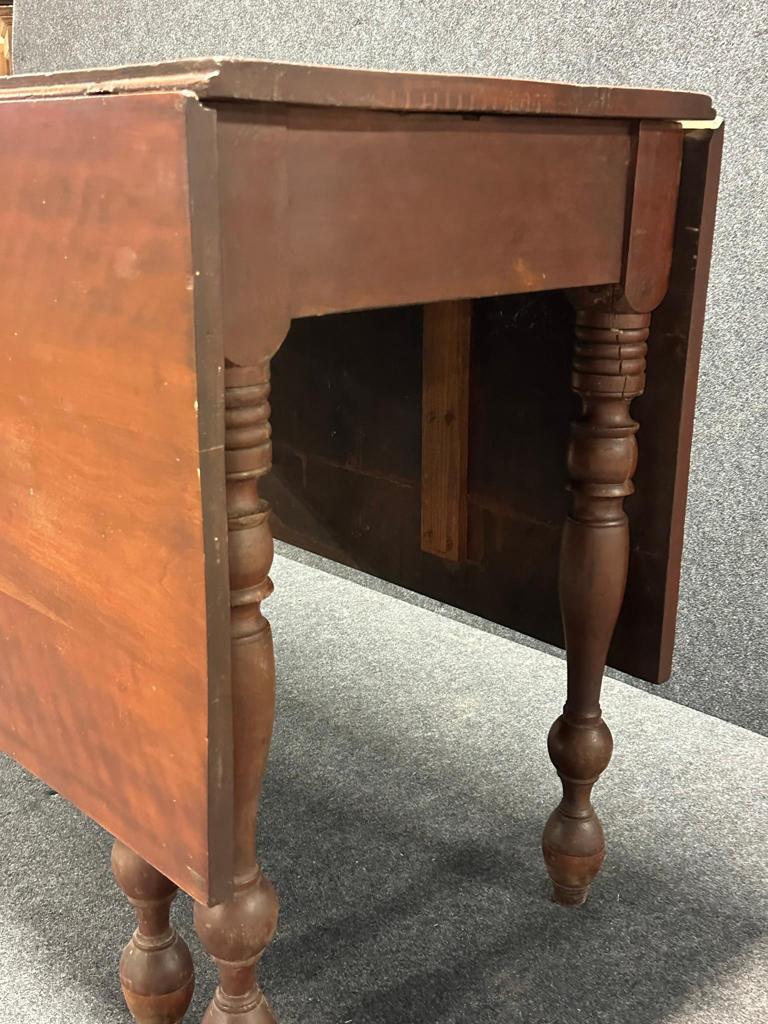 Sheraton Drop Leaf Cherry Dining Room Table w Wonderful Legs