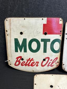 Lot 3 Conoco Motor Oil Better Oil Cut Advertising Signs