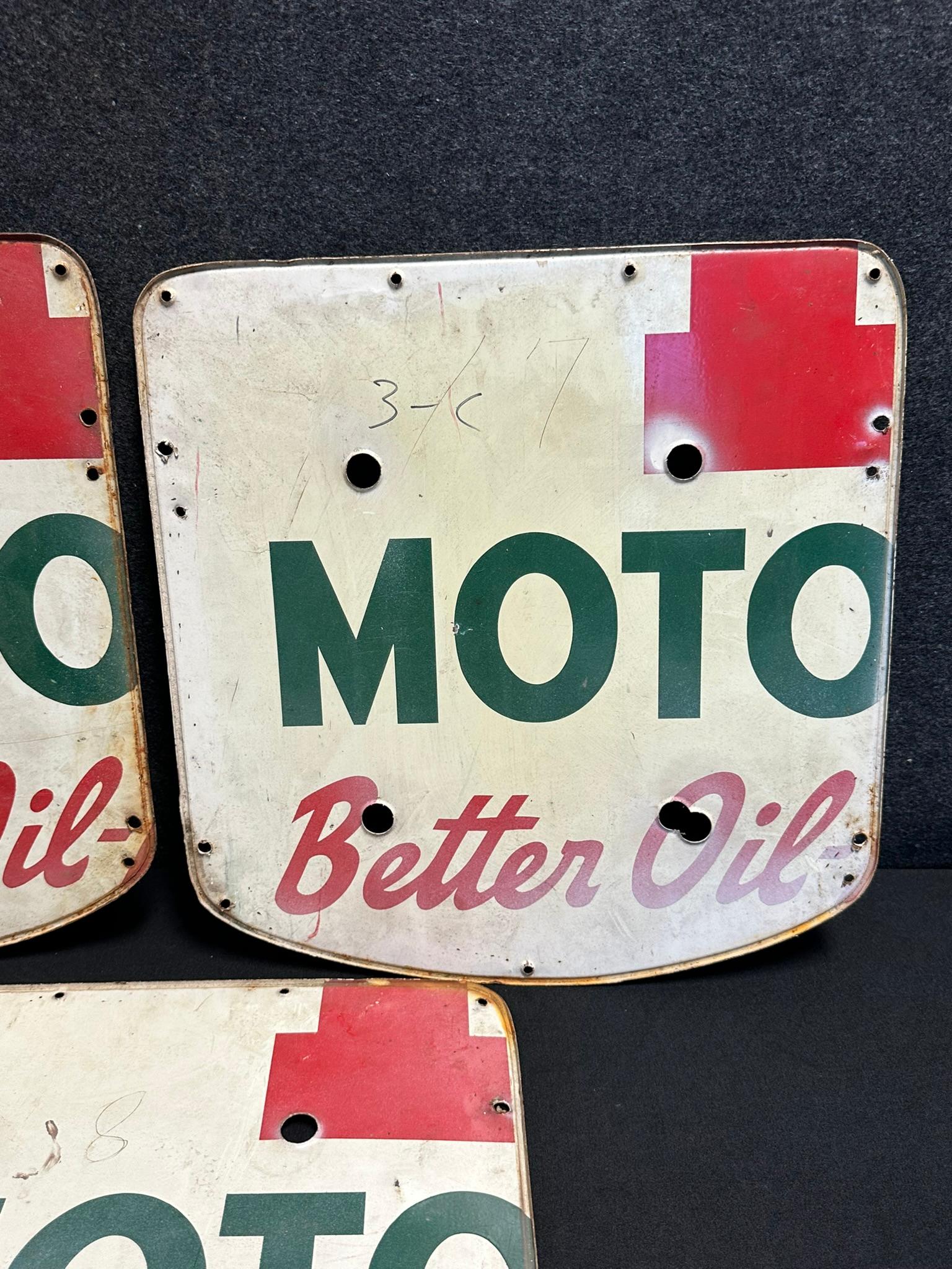 Lot 3 Conoco Motor Oil Better Oil Cut Advertising Signs