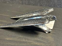 Pair 50s Chevrolet Hood Ornaments: 1956 Chevy Belair