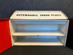 Champion Dependable Spark Plugs Metal Advertising Store Display Cabinet w/ Keys