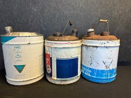 Lot 3 5 Gallon Cans -  Pair Wards Riverside Heavy Duty & Unico