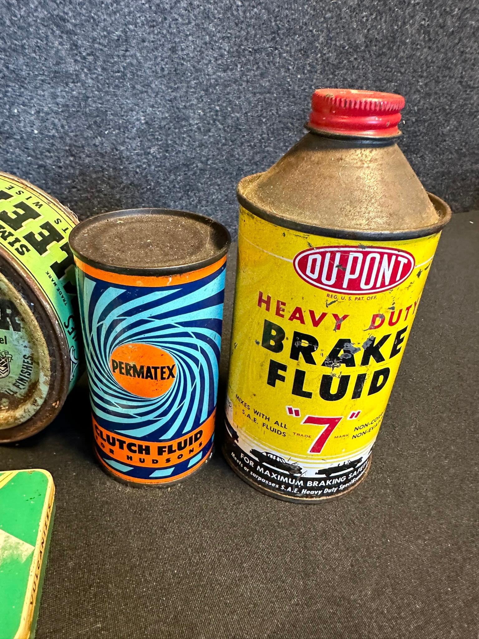 Lot 10 Early Advertising Items: Magno Grip Lite, Top Car Motor Oil Ashtray Can, Justrite Cigar, Nati