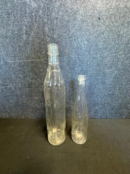 Pair Glass Oil Bottles Ca. 1920s: Sealcap Oil Co & I Rokeach & Sons Brooklyn New York