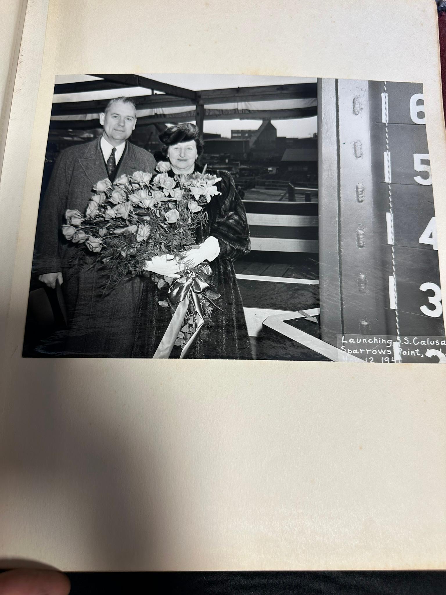 1941 S.S. Calusa Built By Bethlehem Steel Co For Socony Vacuum Oil Co Original Ceremonial Plaque w/