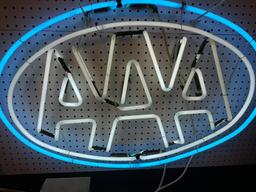 AAA Michigan Window Neon Advertising Sign Circa 1950s-60s