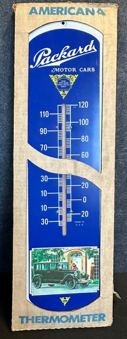 NOS 1970s Packard Motor Cars Advertising Thermometer w/ Original Box