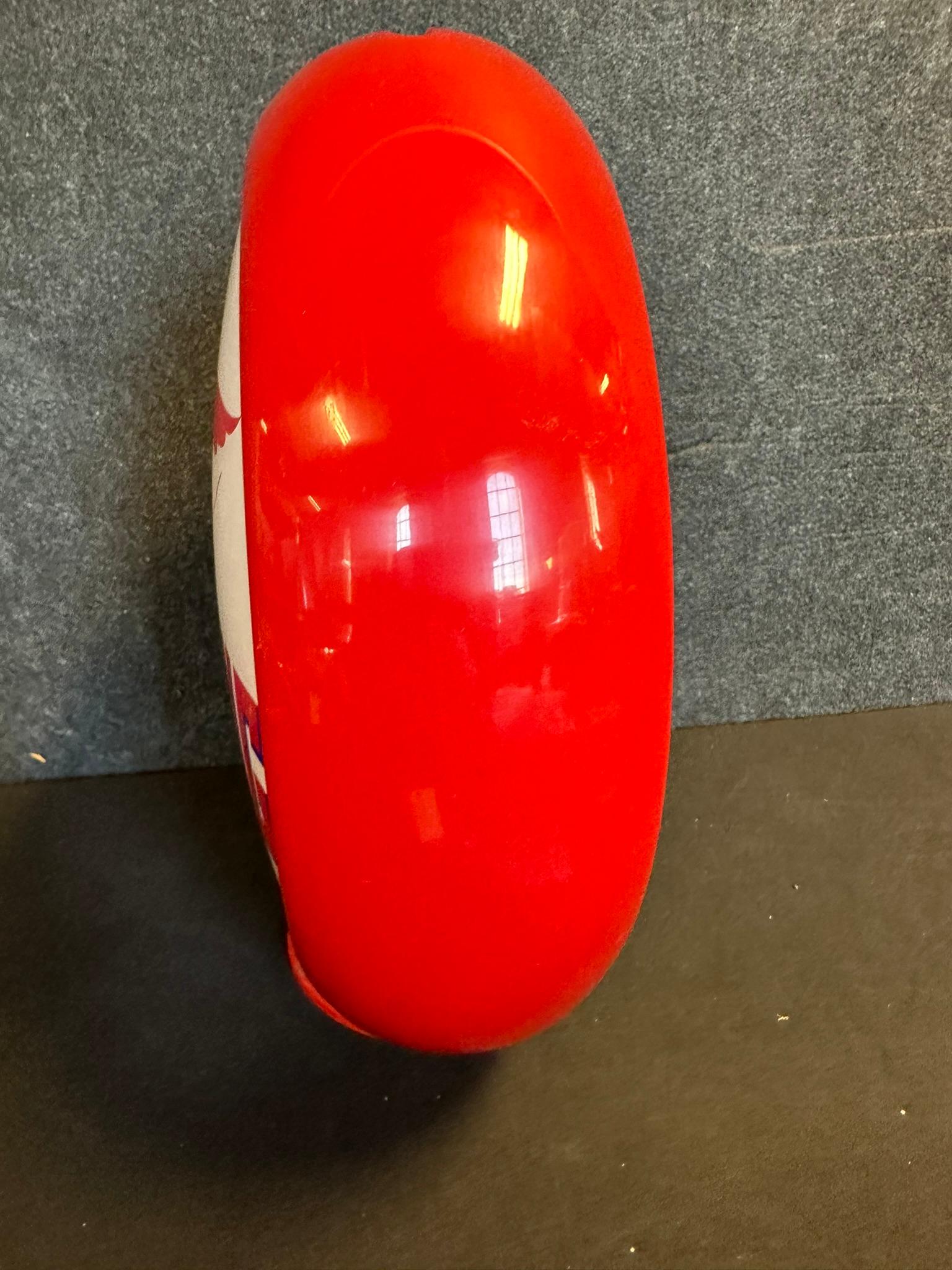 Fleet Wing Gas Pump Globe w/ Original Lenses & Red Capco Plastic Body
