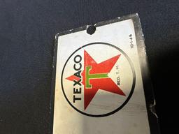 Dated 1946 Texaco No Smoking Single Sided Porcelain Advertising Sign