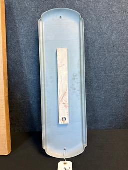 NOS 1950s Autolite Sta-Ful w/ Power Bond Painted Metal Advertising Thermometer Sign MINT