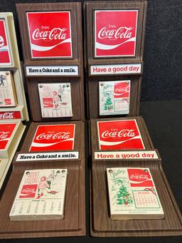 Lot 6 NOS 70s 80s Coca Cola Vacuum Form Plastic Advertising Soda Pop Calendars