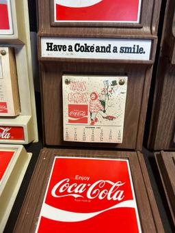 Lot 6 NOS 70s 80s Coca Cola Vacuum Form Plastic Advertising Soda Pop Calendars