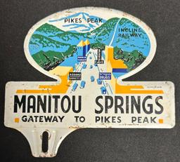 Manitou Springs Gateway To Pikes Peak Original License Plate Topper