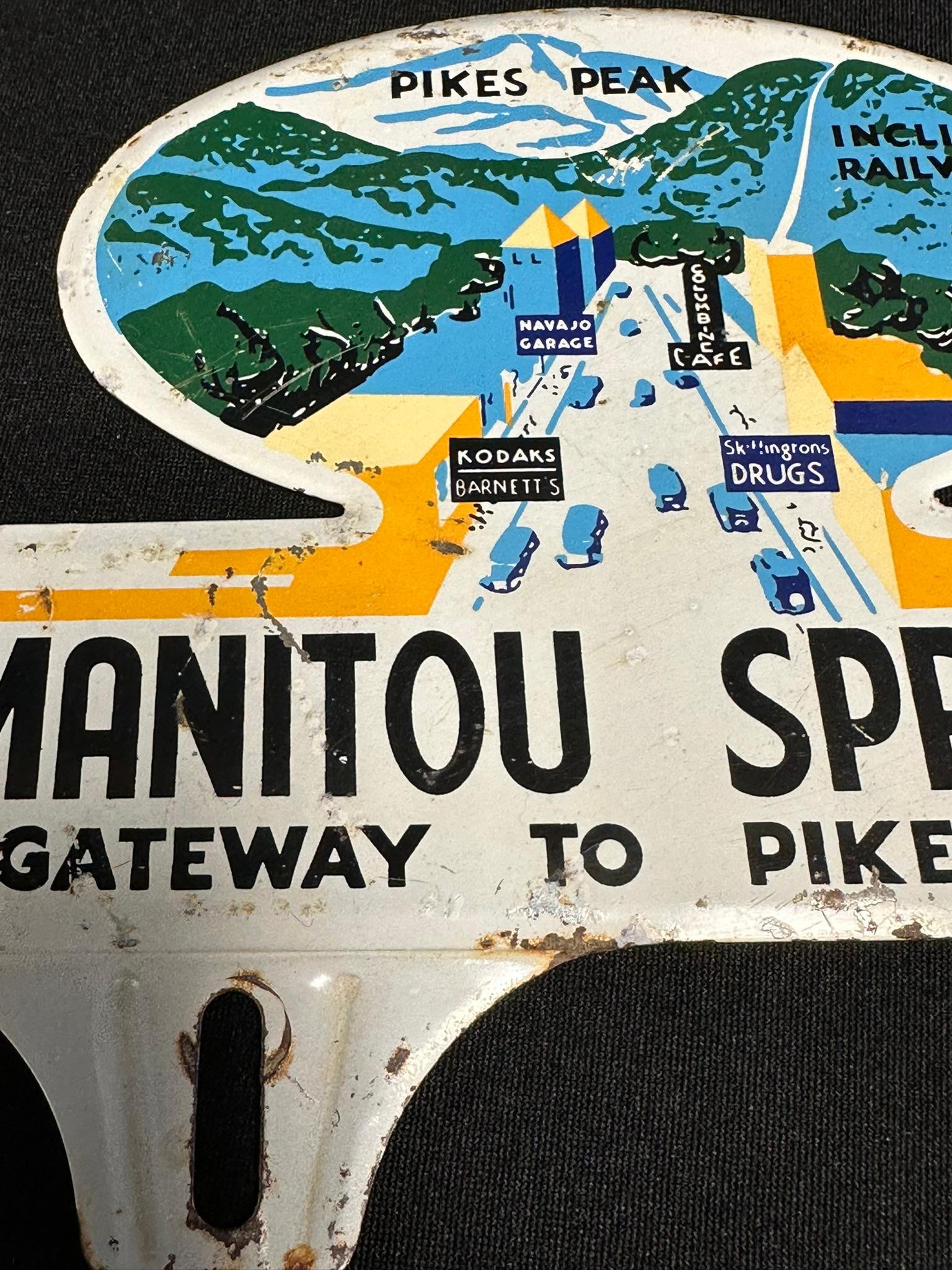 Manitou Springs Gateway To Pikes Peak Original License Plate Topper