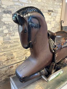 Original Working 1930s Horse Ride On Galloping Kiddie Ride