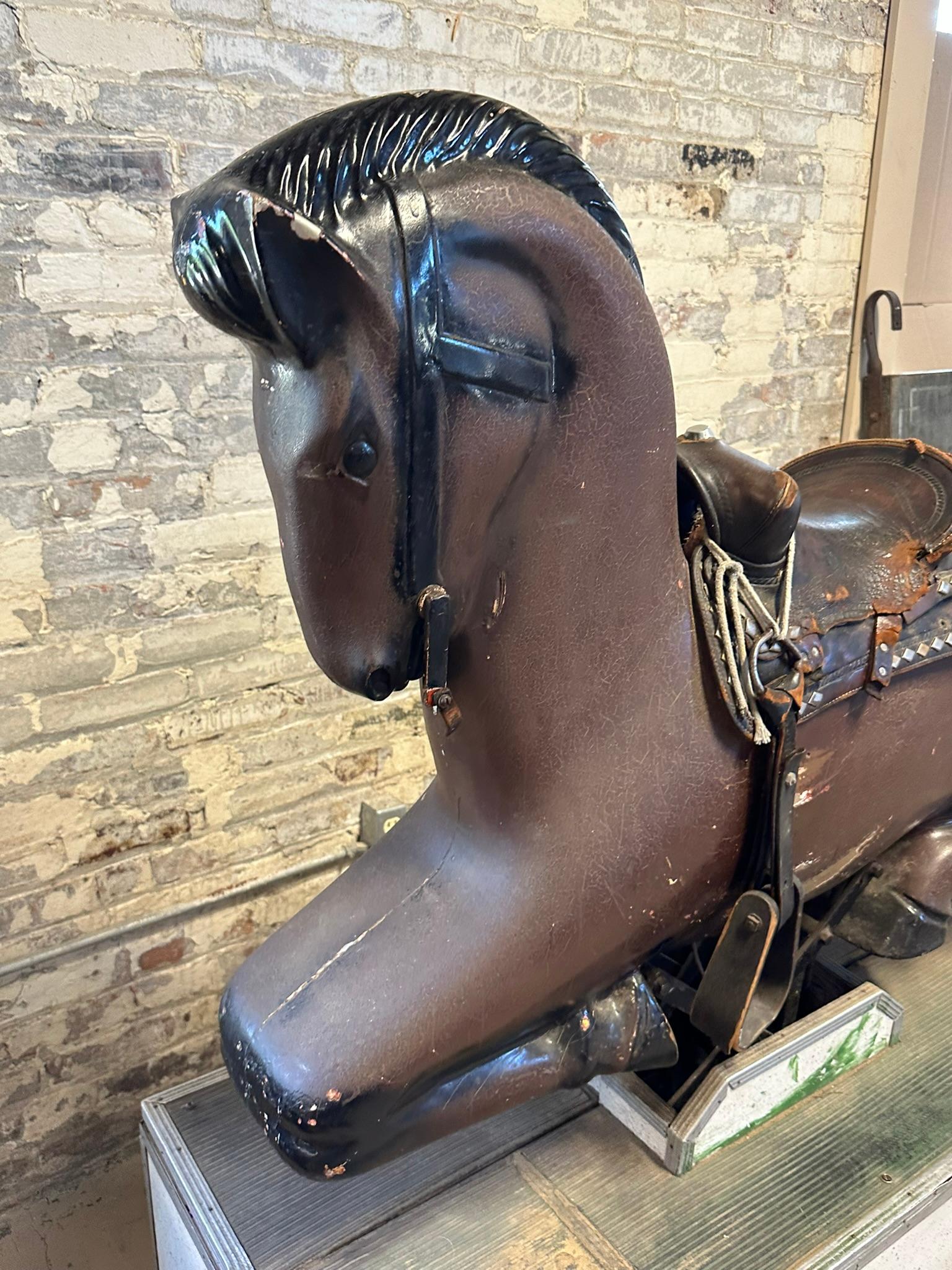 Original Working 1930s Horse Ride On Galloping Kiddie Ride