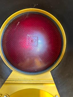 Original Traffic Light On 1920s-30s Cast Iron Brunswick Bowling Base