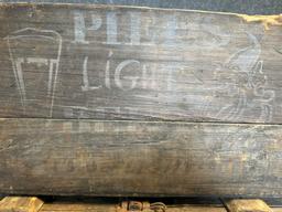 Pair Griesedieck Bros & Piels Light Beer Advertising Wooden Crates