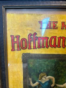 Early 1900s The New Hoffman House Cigar 5 Cents Paper Advertising Sign Framed
