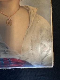 Antique 1880s L. Prang & Co Boston Mass Jewelry Lithograph w. Canvas Back