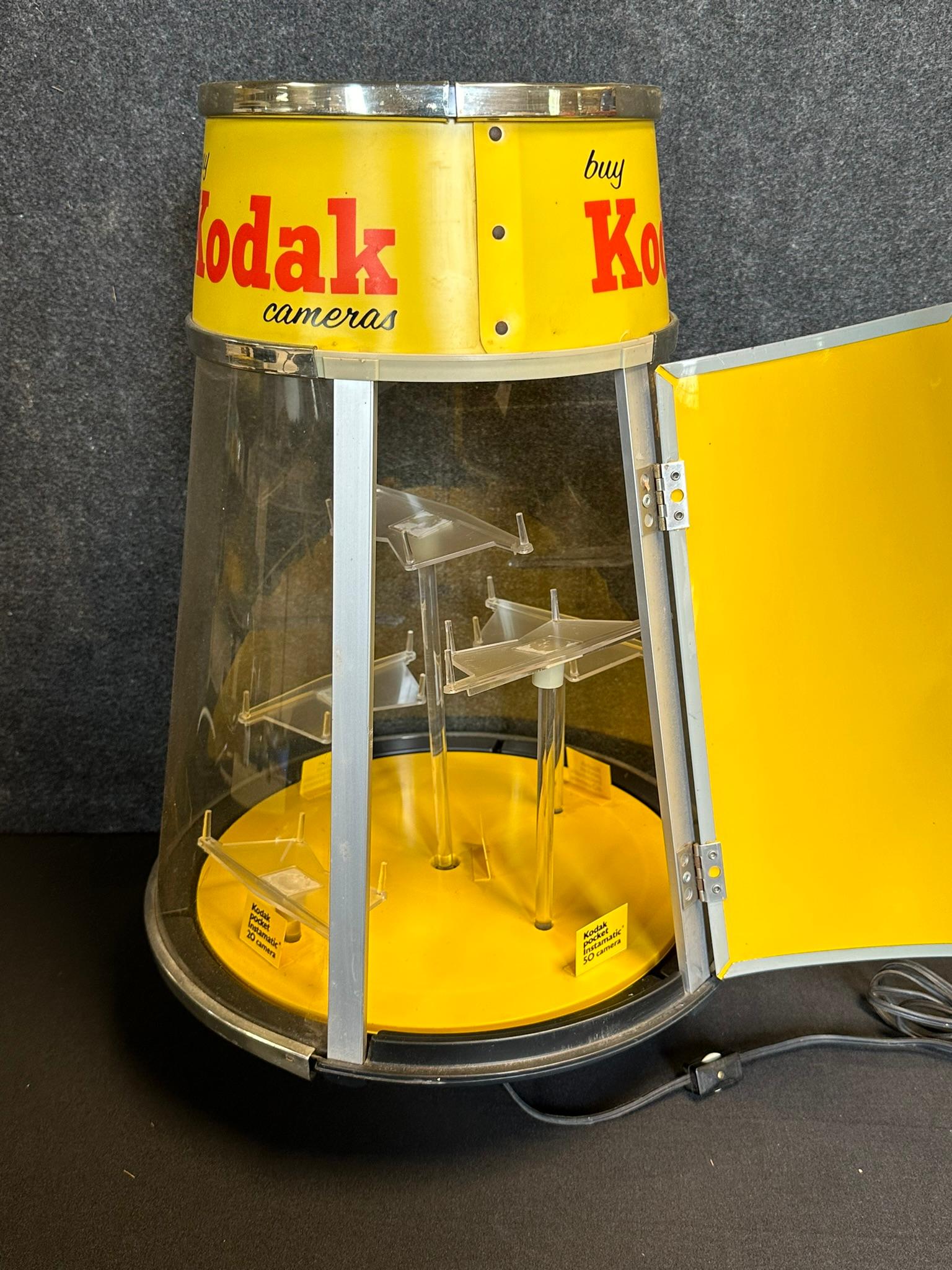 Kodak Instapocket Cameras Plastic 1960s Revolving Advertising Store Display