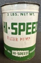 HI SPEED Hickok Oil Co 5 Lbs Net Grease Advertising Can